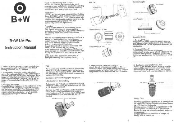 BWUVPROpreventslensfungusmanual560x397 1 - B+W UV-PRO Premium para prevención de hongos y bacterias en objetivos